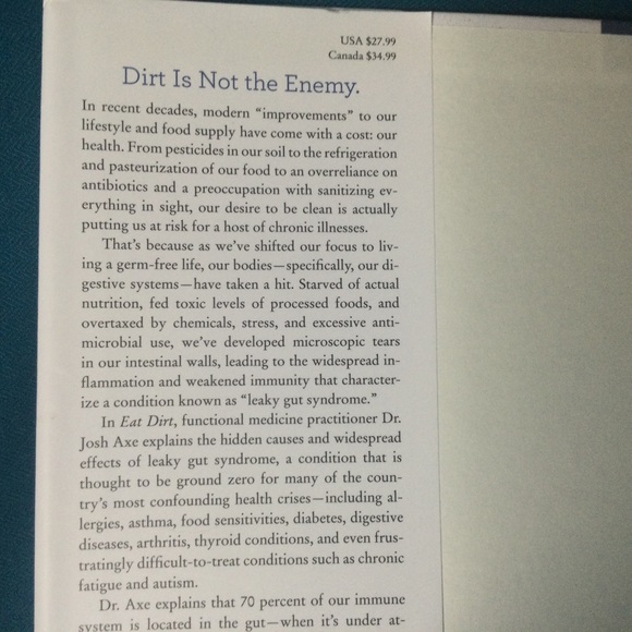 Josh Axe Eat Dirt  Leaky Gut Health Hardcover book - Picture 3 of 12